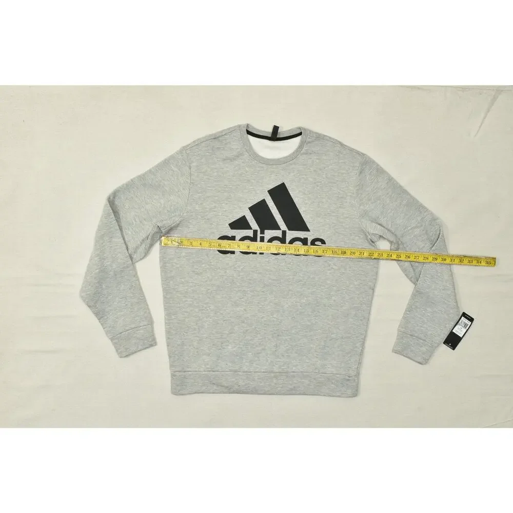 Adidas Golf Men's Size Medium Gray Heather CVC Fleece Crewneck Sweatshirt NEW